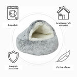 Charger l'image dans la galerie, Lit rond peluche chaud et sécurisé pour chat ZAFORA
